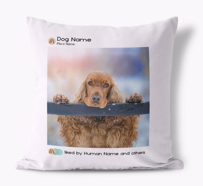 Liked By... : Personalised {breedFullName} Photo Upload Cushion